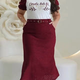 Conjunto Saia Marcia Red