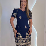Vestido Penélope Azul Marinho